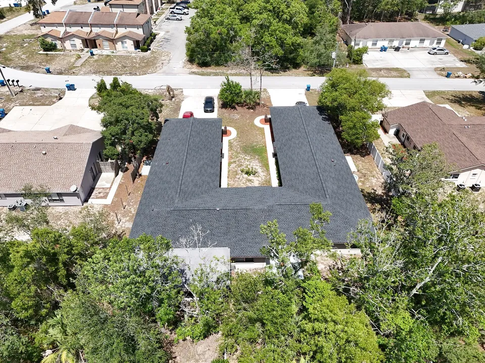 Exterior overhead property context at 1277 Sylvia Avenue