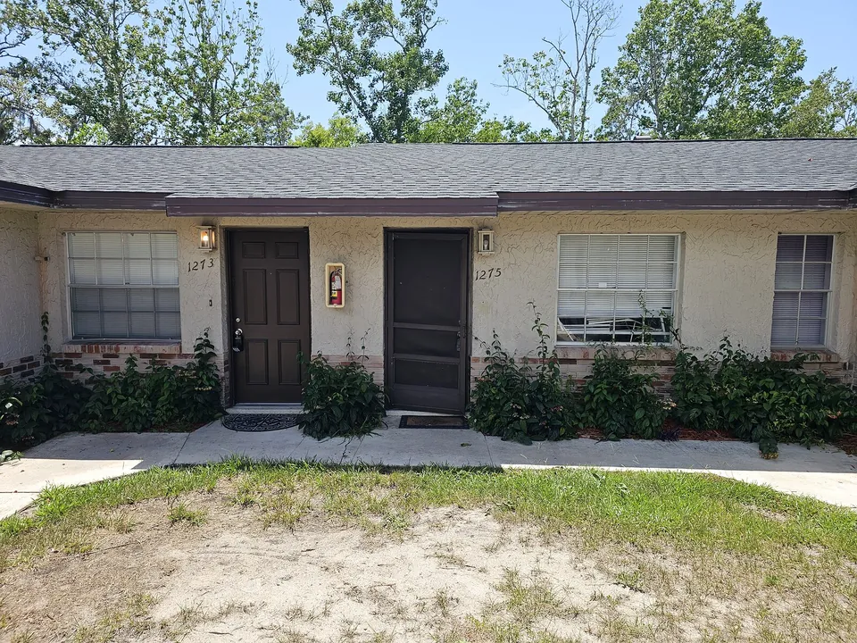Exterior front entry wide at 1277 Sylvia Avenue