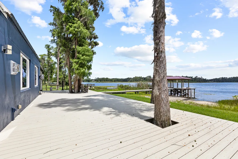 Lakefront deck overlooking Lake Keene