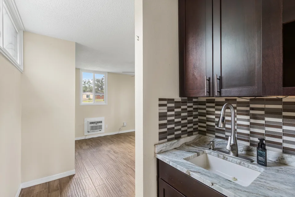 Kitchenette in the detached bonus suite