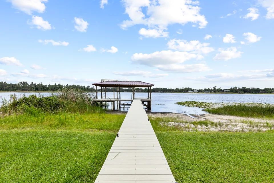 Walkway leading to the private dock