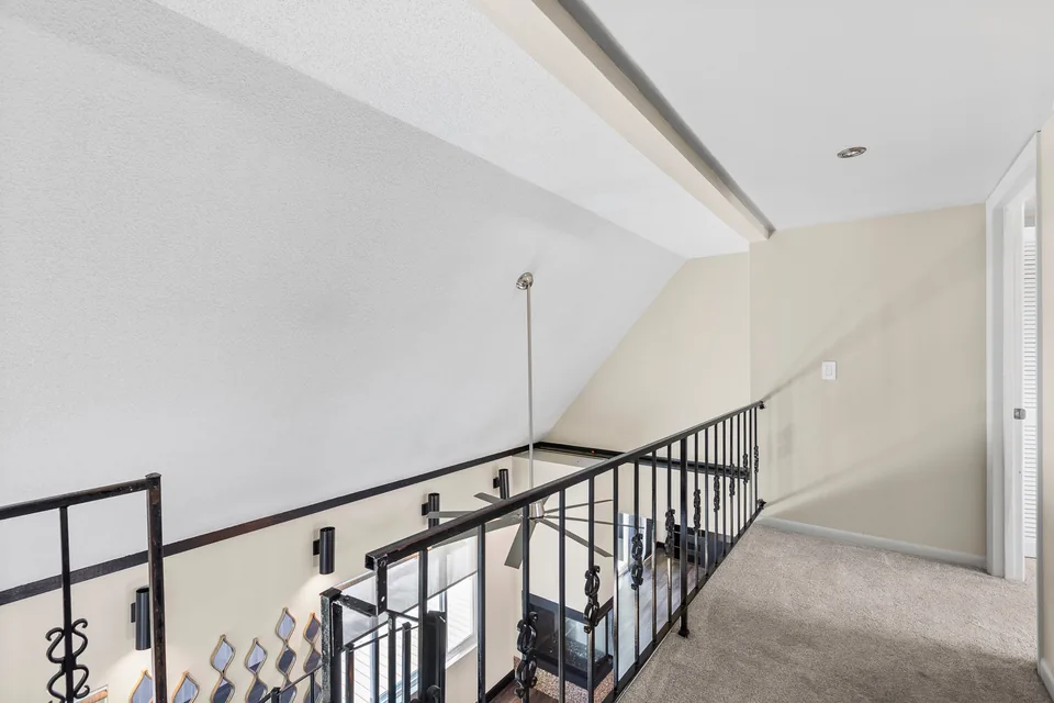Upper loft reached by the spiral staircase