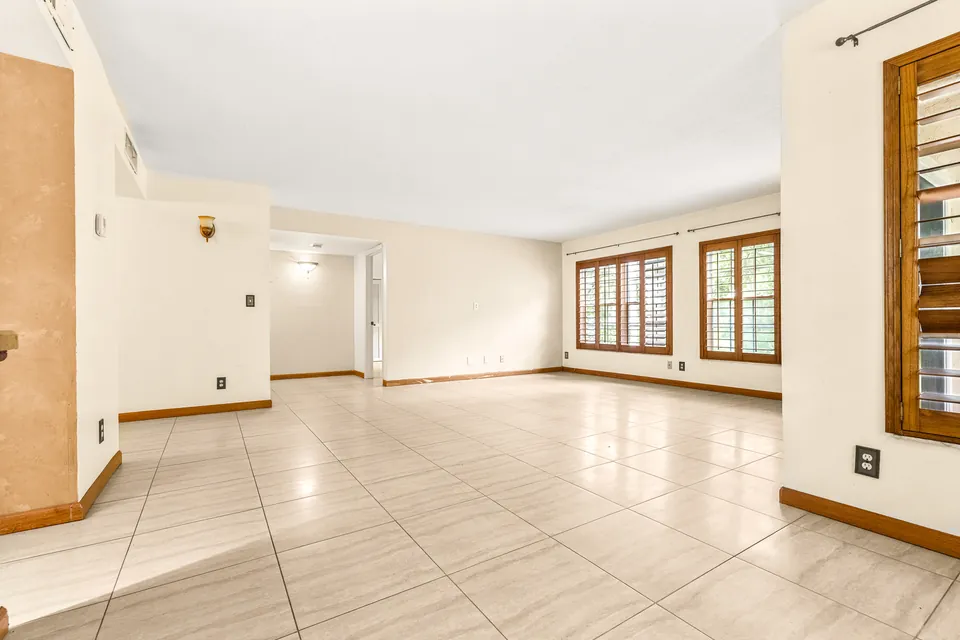 Living and dining area from the opposite corner