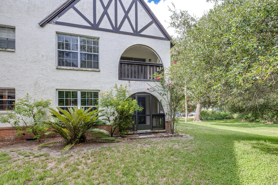 Condominium exterior and central lawn