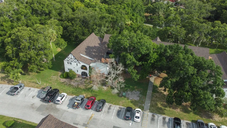 Aerial view of the community beside Old Tampa Bay