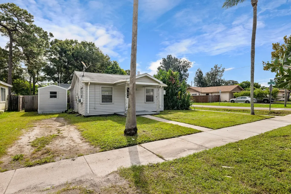 Street-corner view of the front residence