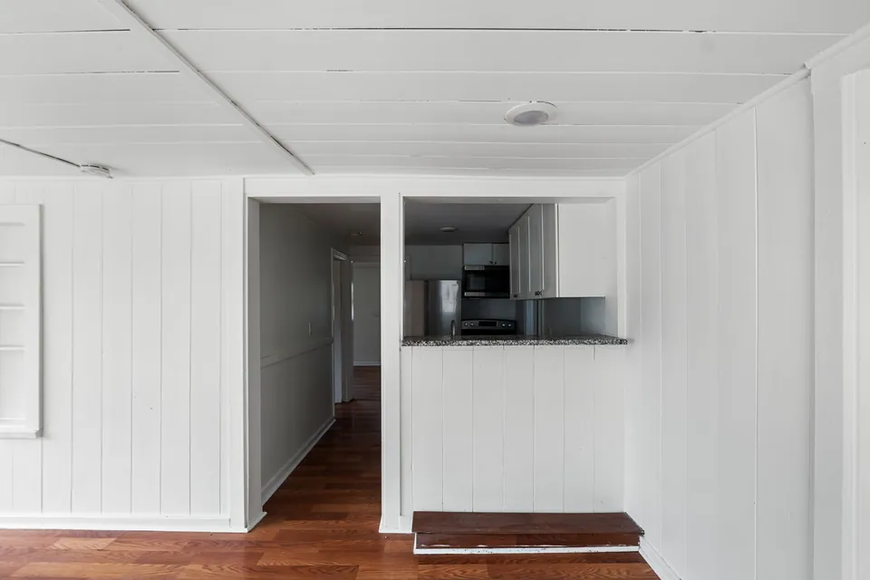 Enclosed porch with pass-through to the kitchen