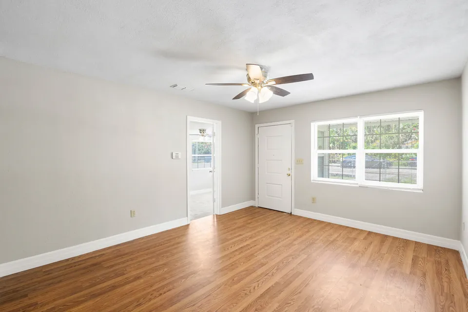 Living room facing the front door