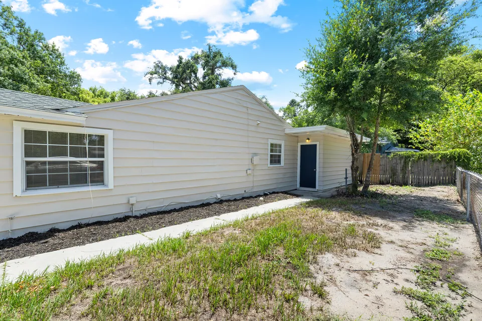 Rear yard and detached storage shed