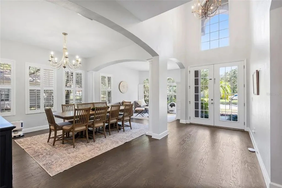 Entry beside the dining room at 9113 Creedmoor Lane