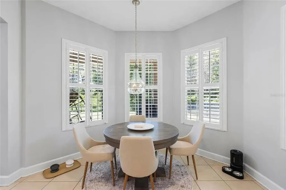 Breakfast nook beside the kitchen at 9113 Creedmoor Lane